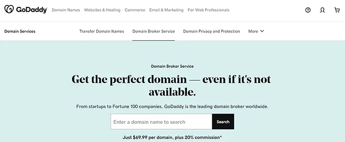Domain Broker Service GoDaddy