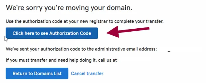 How to Transfer Domain from GoDaddy to Hostinger: Step 2 - Request an authorization code from GoDaddy