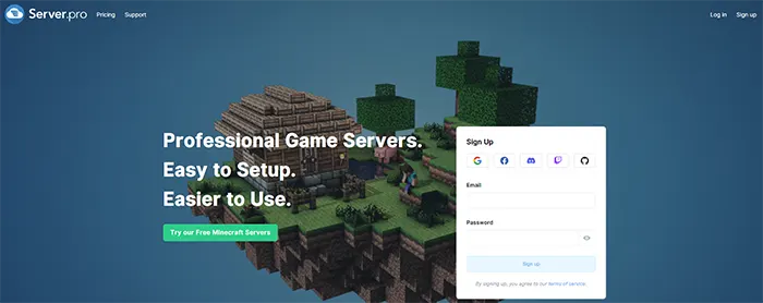 Best Free Minecraft Server Hosting : Server.pro