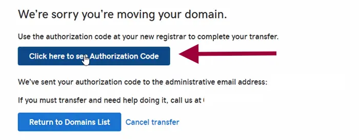 5 Easy Steps to Transfer Domain from GoDaddy to Namecheap - 2. get authorization code from GoDaddy
